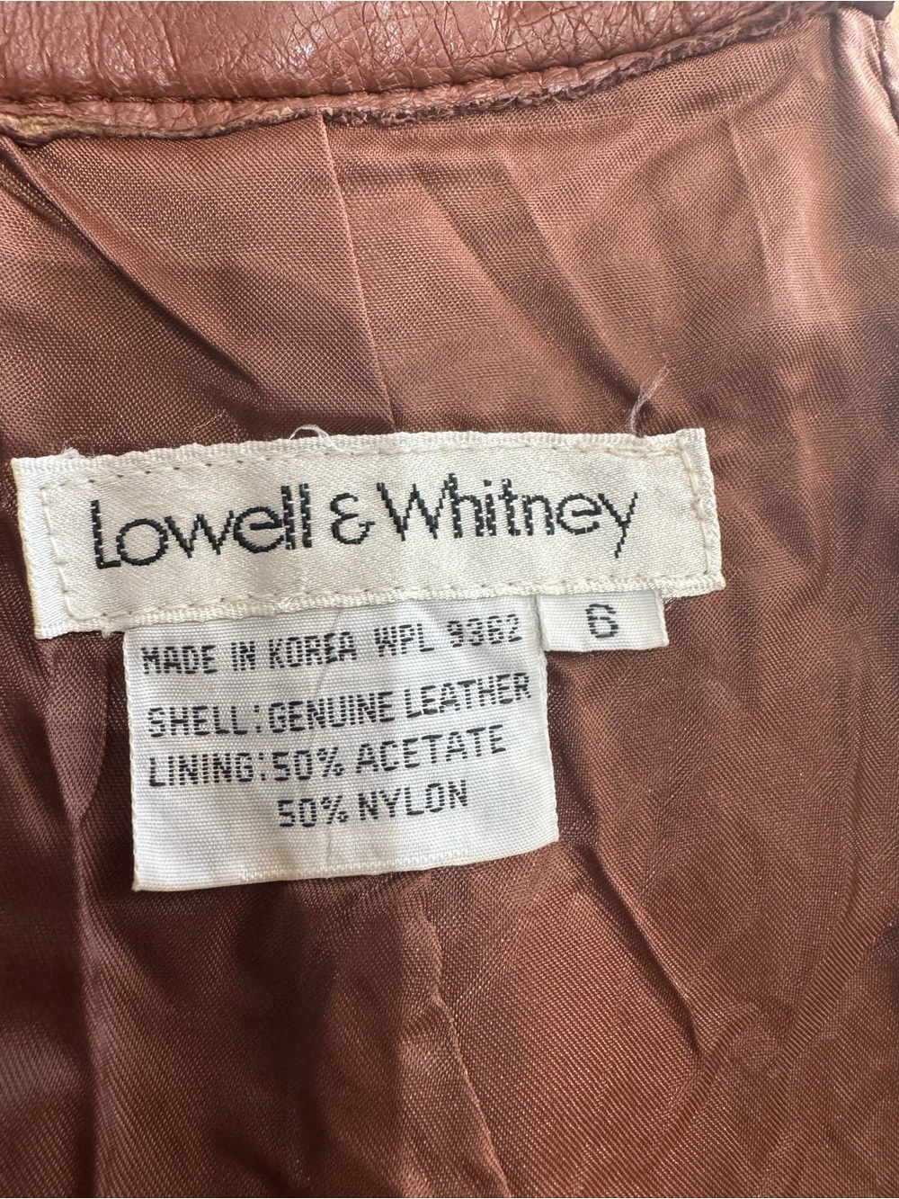 PRICE DROP: LOWELL & WHITNEY, 6, lined, COGNAC/BROWN LAMBSKIN LEATHER SKIRT - Picture 4 of 7